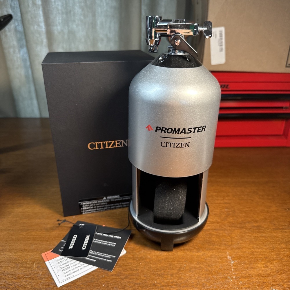 Citizen Promaster Scuba Tank Style Presentation Box Silver/Black With Box